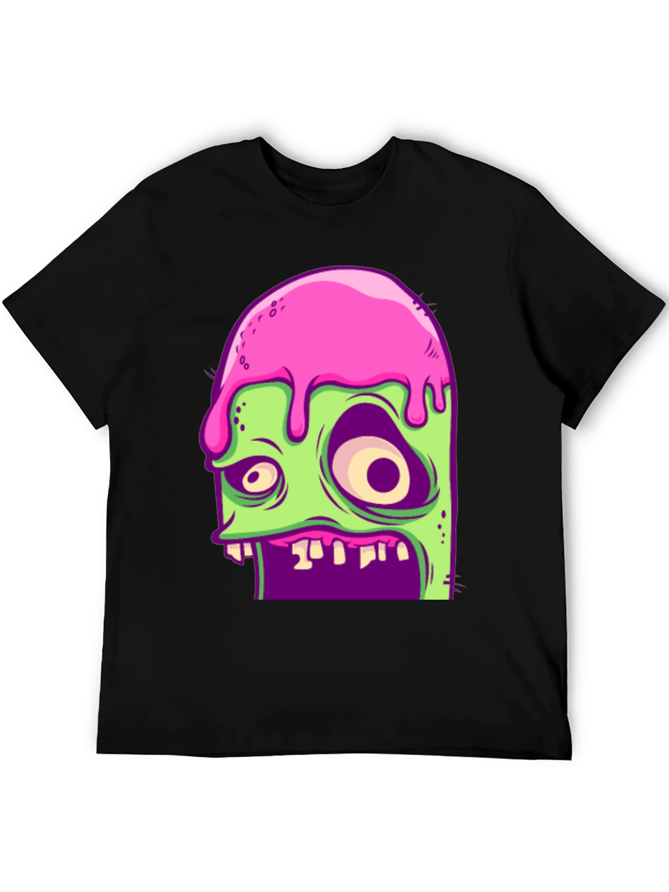 Black Zombie Melt T-Shirt - Unique Graphic Tee view 5