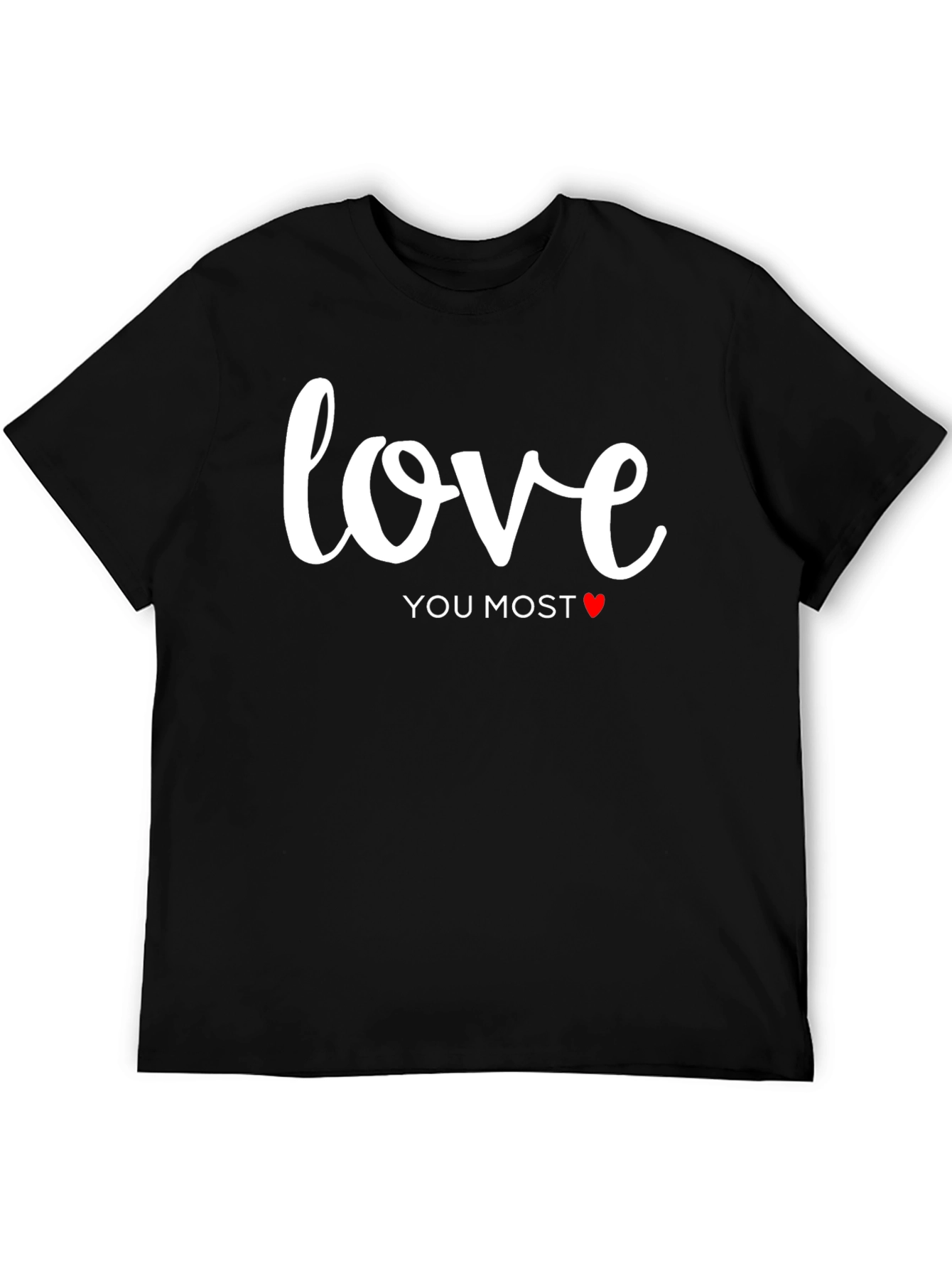 Black Love You Most Graphic Tee - Black view 5