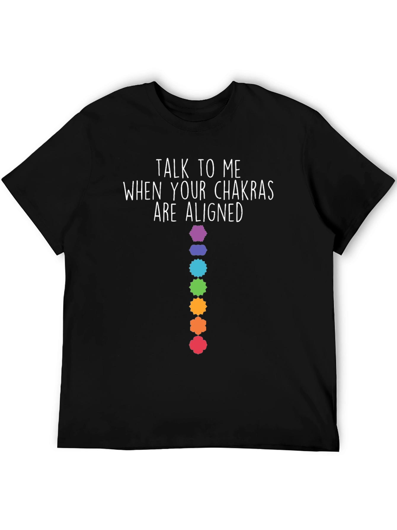 Black Chakra Alignment T-Shirt - Meditate in Style! view 5