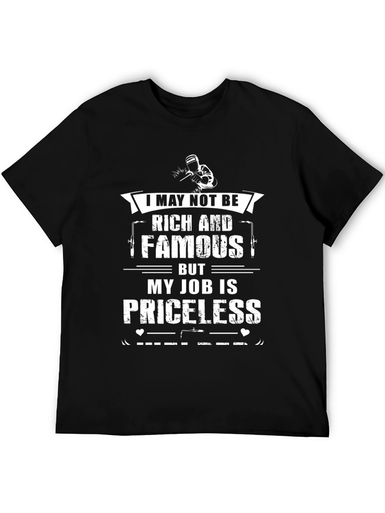 Black Priceless Job T-Shirt - Black Graphic Tee view 5