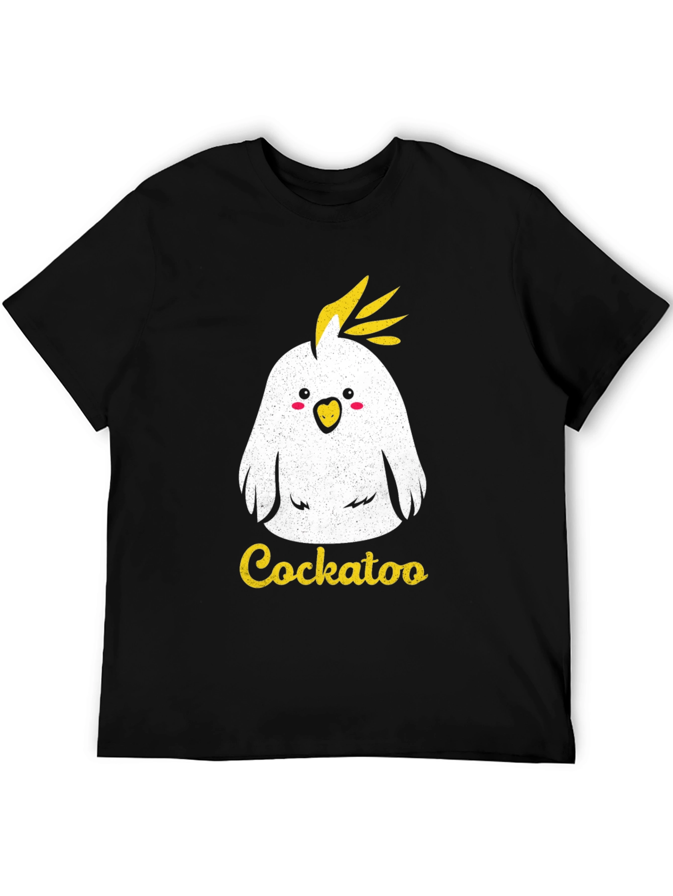 Black Cute Cockatoo Graphic T-Shirt - Unisex view 5
