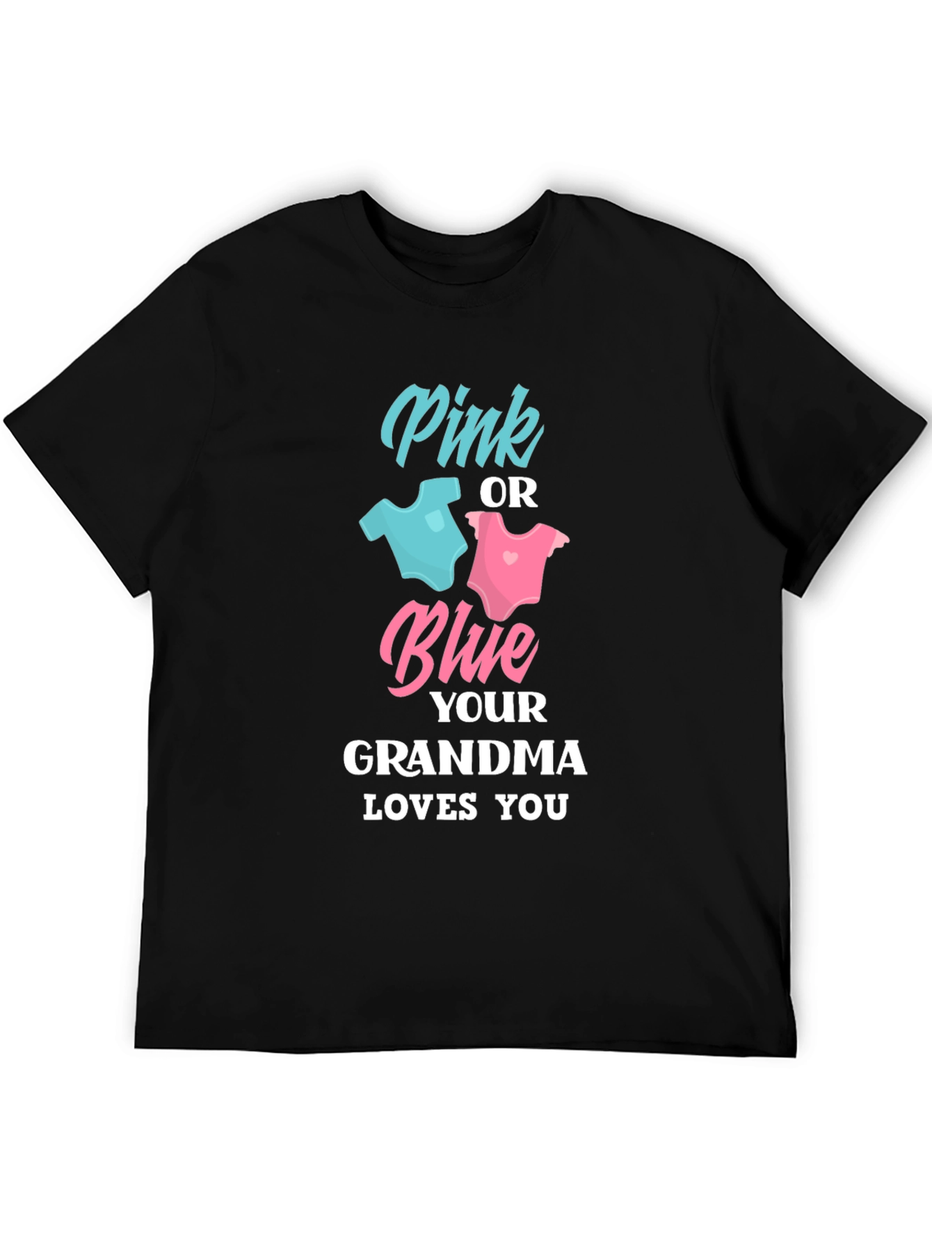 Black Pink or Blue Grandma Loves You T-Shirt view 5