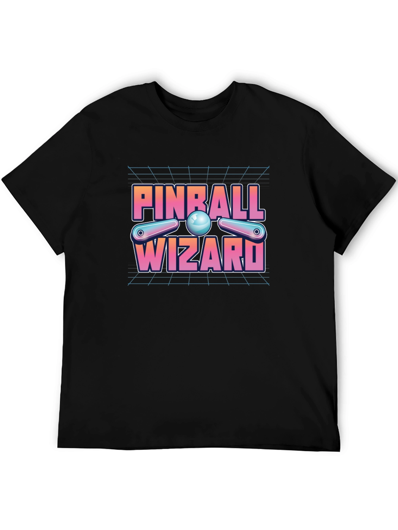 Black Pinball Wizard Black Graphic Tee view 5