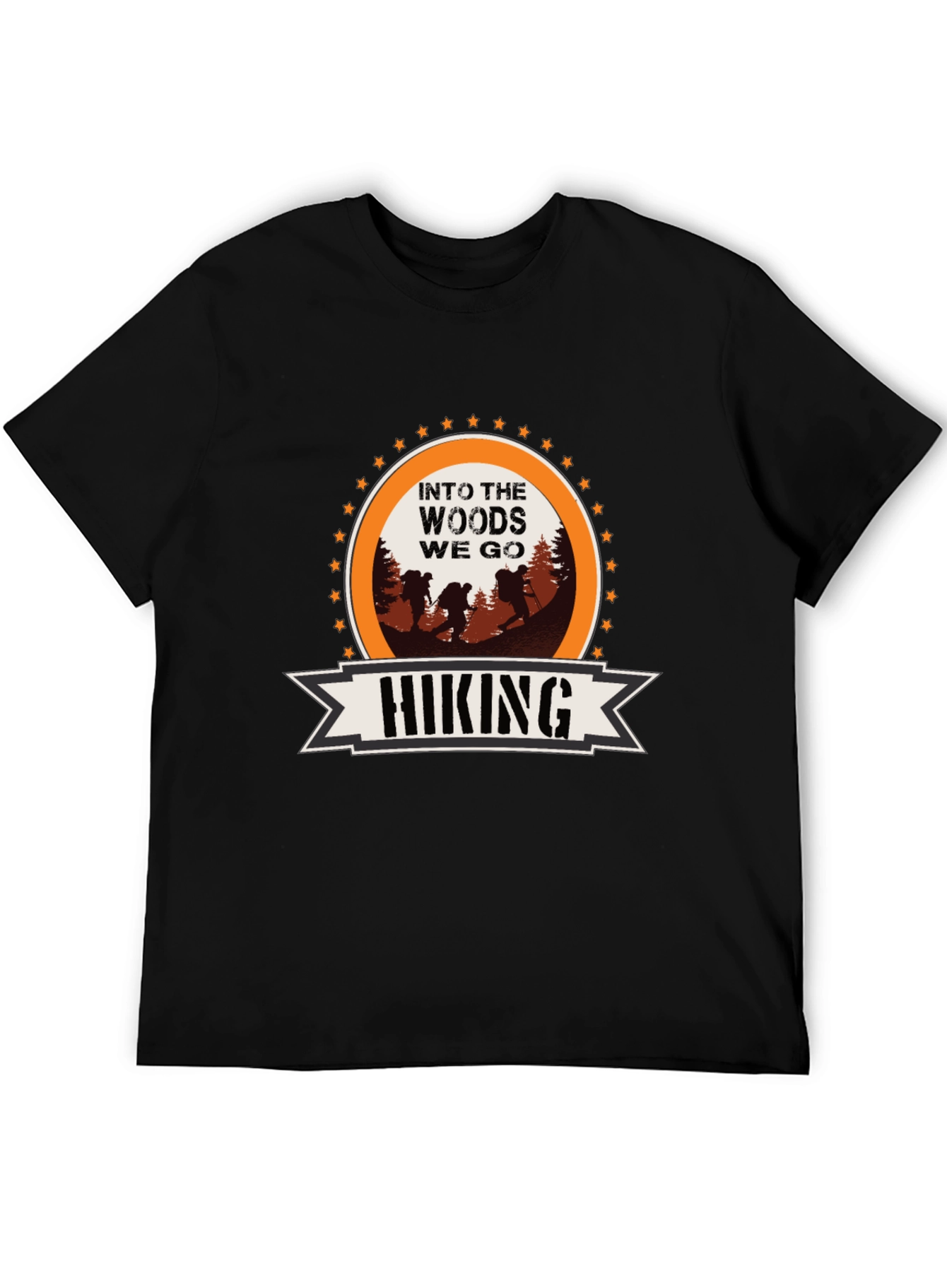 Black Hiking Adventure T-Shirt - Into the Woods view 5