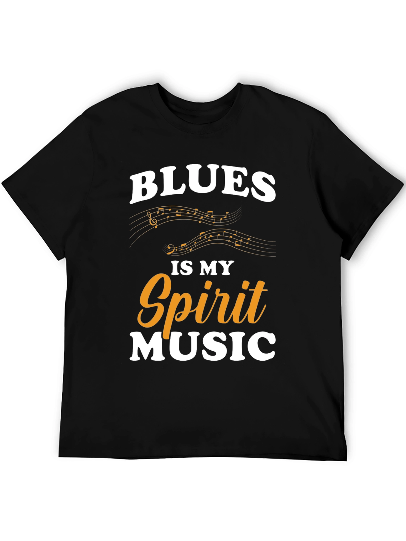 Black Blues Is My Spirit Music Graphic T-Shirt view 5