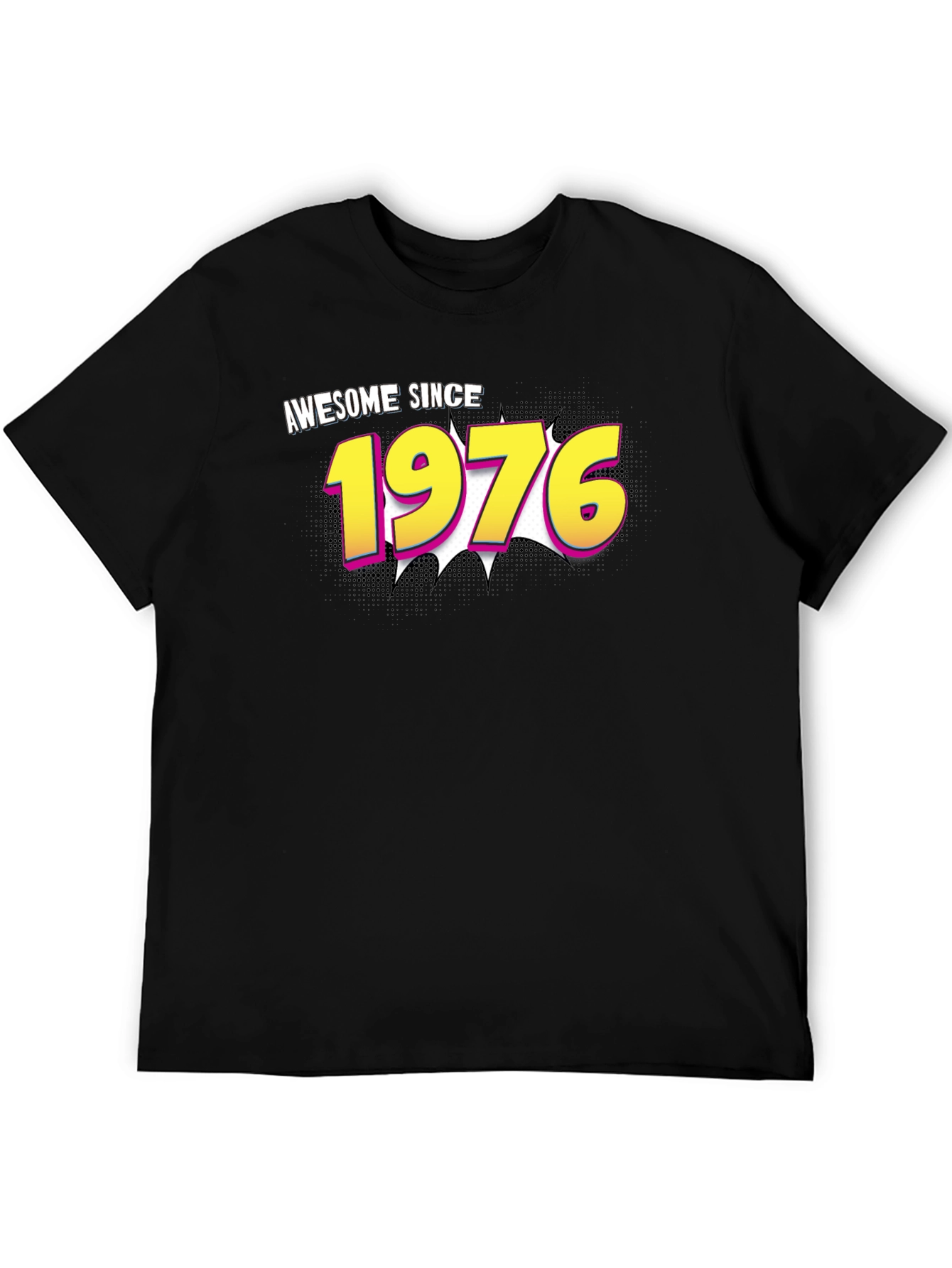 Black Awesome Since 1976 Black Graphic Tee view 5