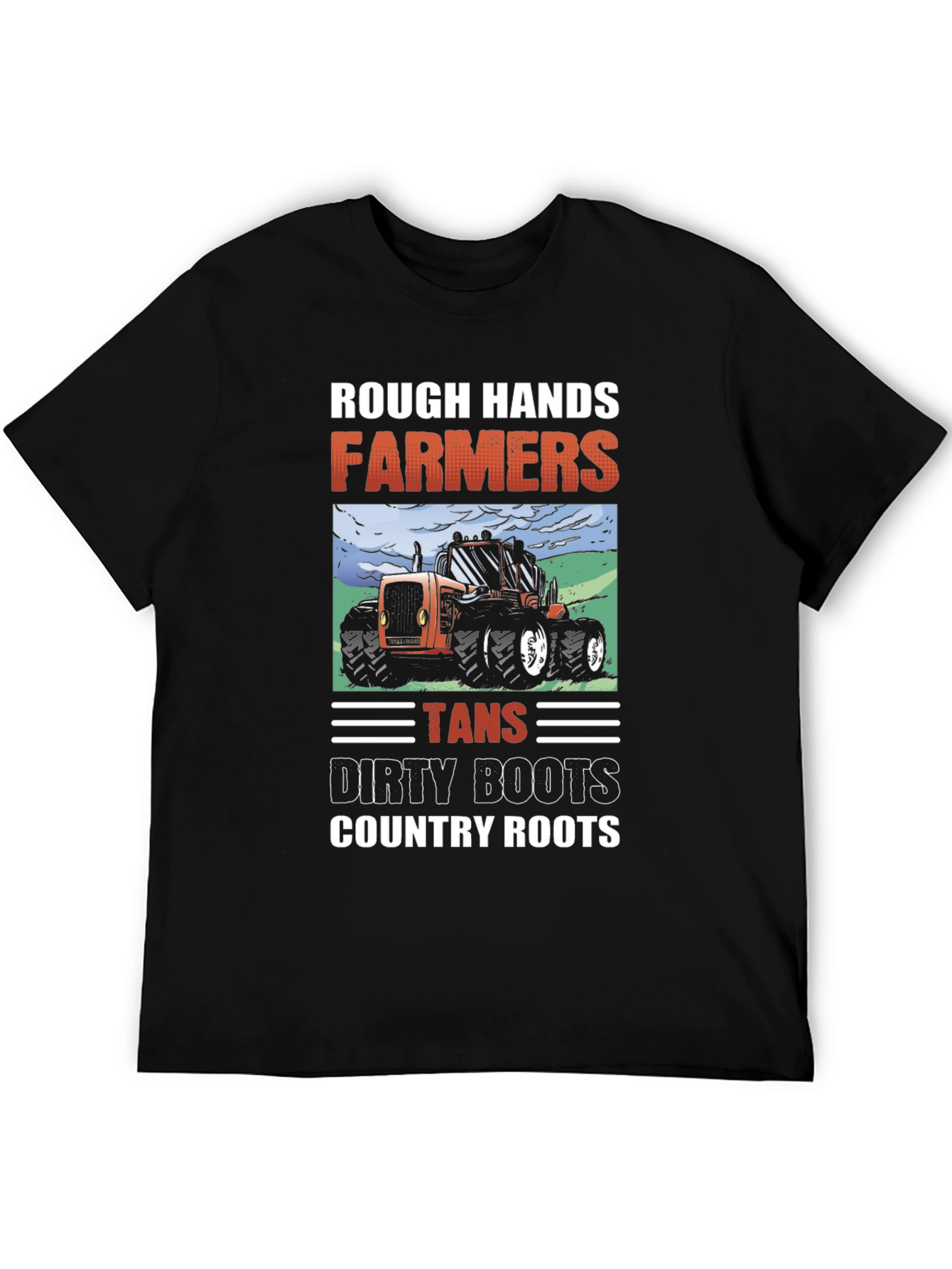 Black Rough Hands Farmers Graphic T-Shirt view 5