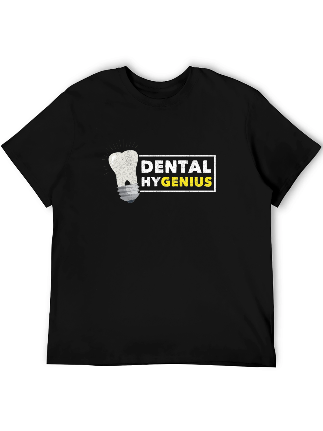 Black Dental Hygenius T-Shirt - Funny Dentist Humor Tee view 5
