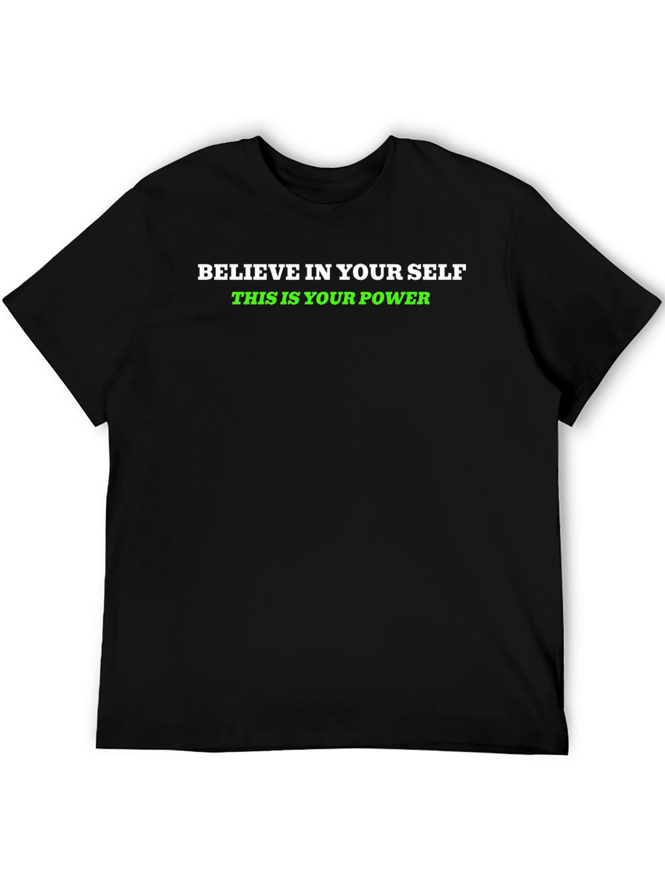 Black Believe In Yourself Black Graphic Tee view 5