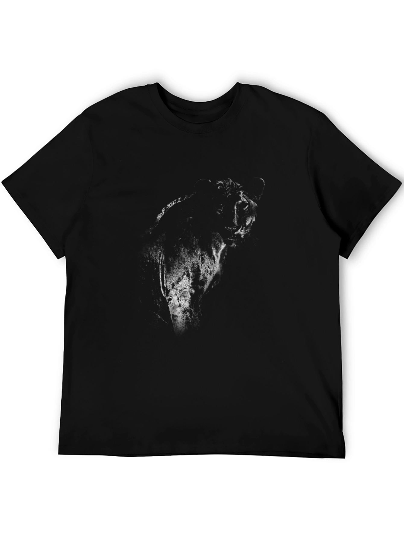 Black Black Panther Graphic T-Shirt: Mens Casual Short Sleeve Tee view 5