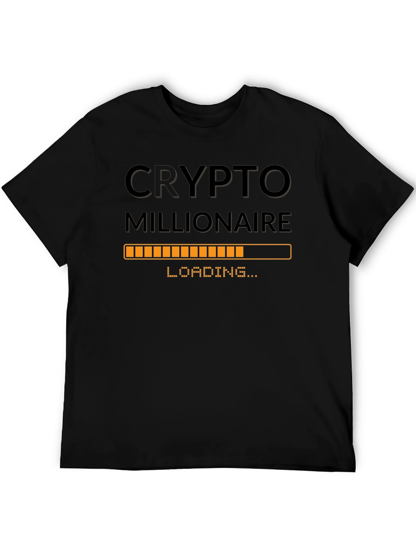 Black Crypto Millionaire Loading T-Shirt - Black view 5