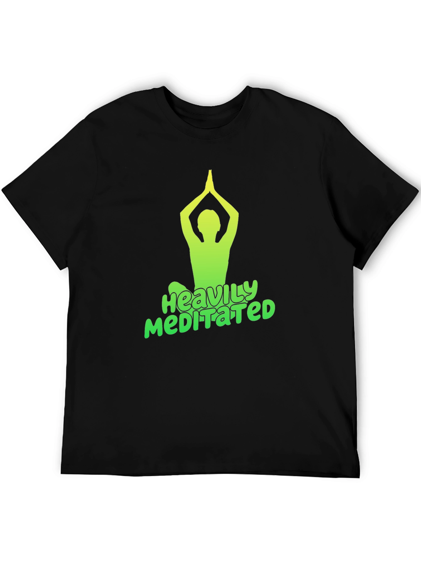Black Heavily Meditated Black T-Shirt view 5