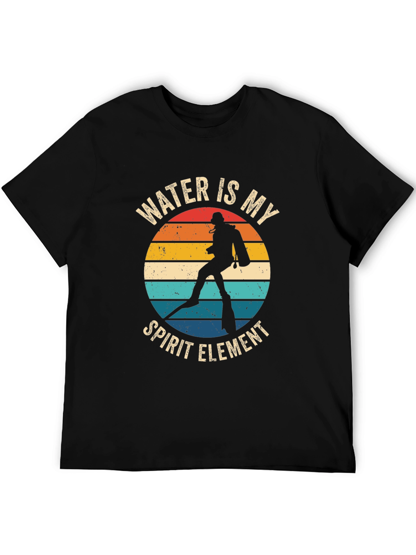 Black Water Is My Spirit Element Diver T-Shirt view 5