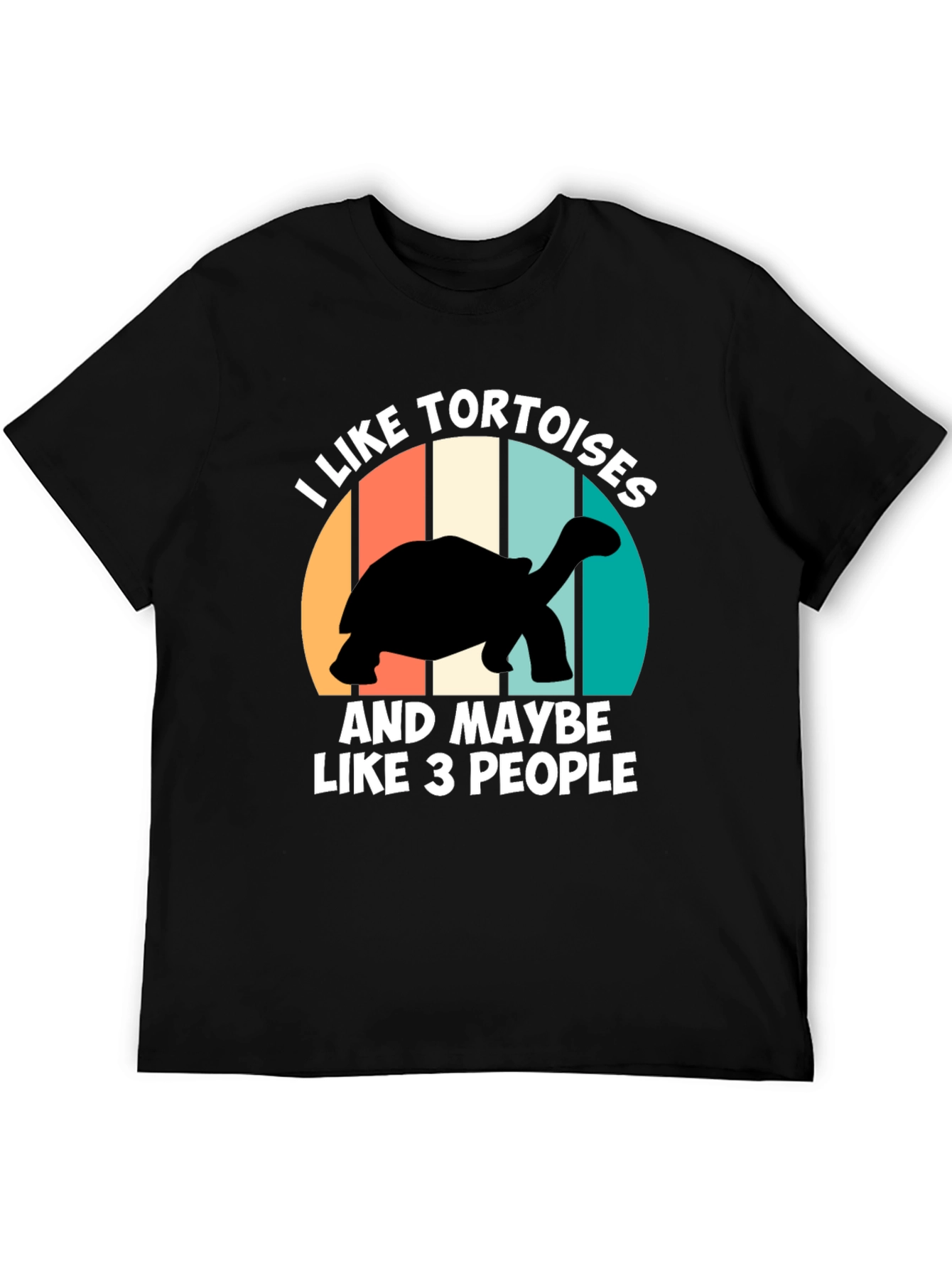 Black I Like Tortoises T-Shirt Black view 5