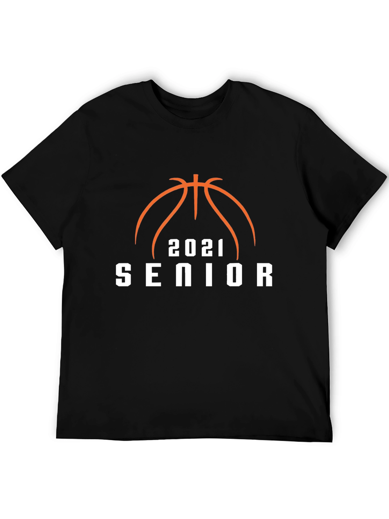 Black Senior 2021 Basketball T-Shirt view 5