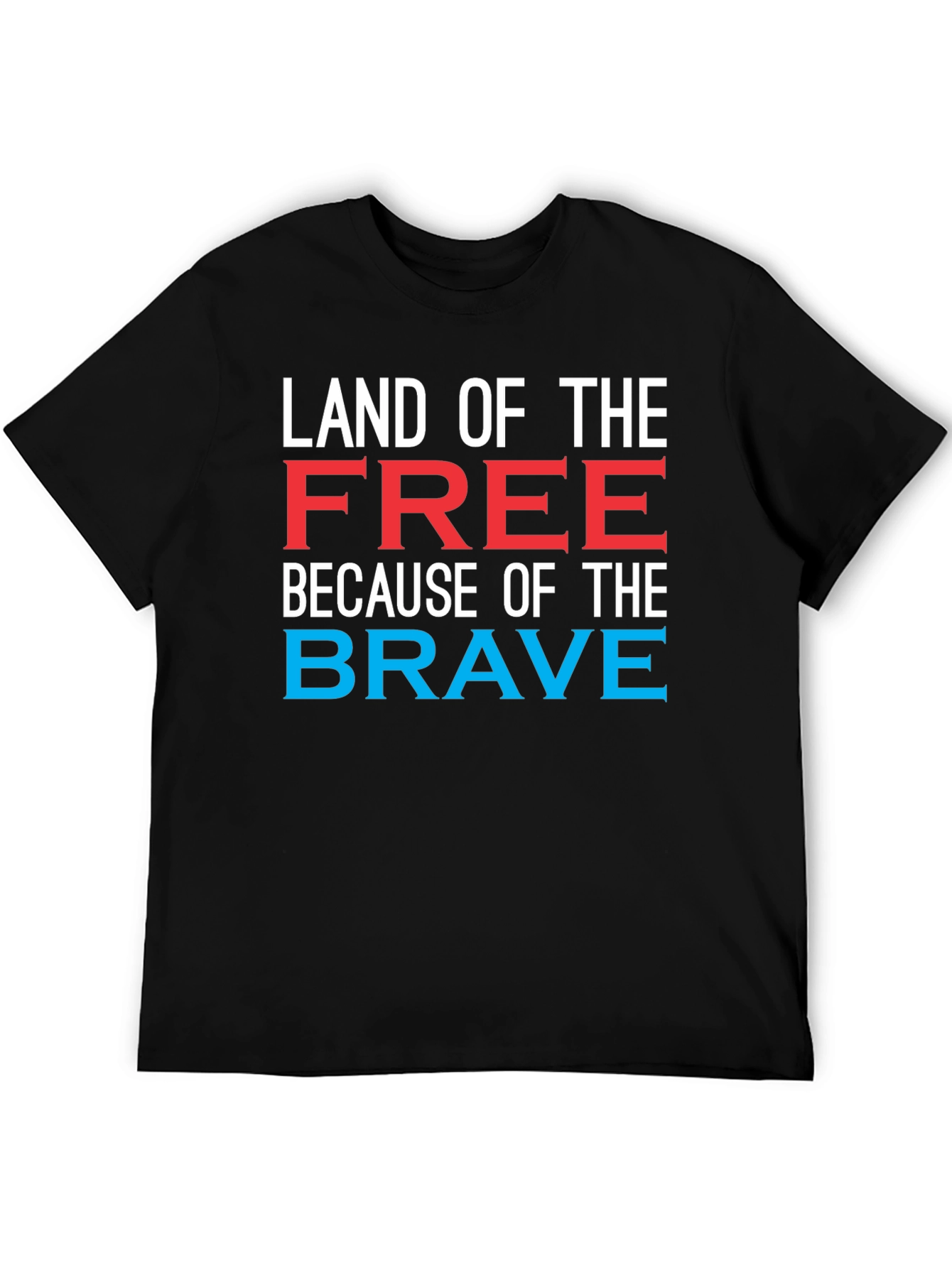 Black Land of the Free Graphic T-Shirt view 5