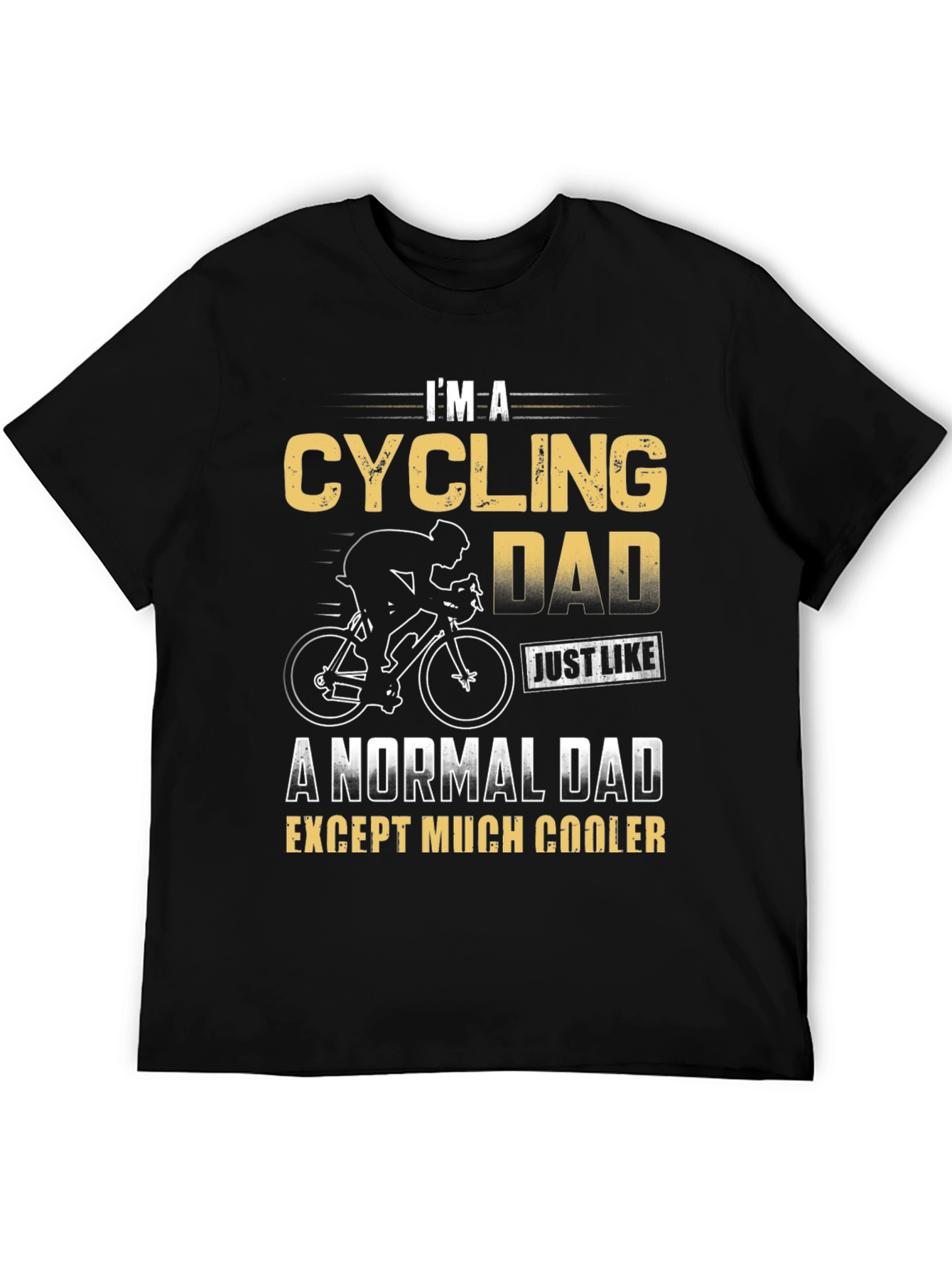 Black Cycling Dad T-Shirt - Cool Cyclist Father Gift view 5