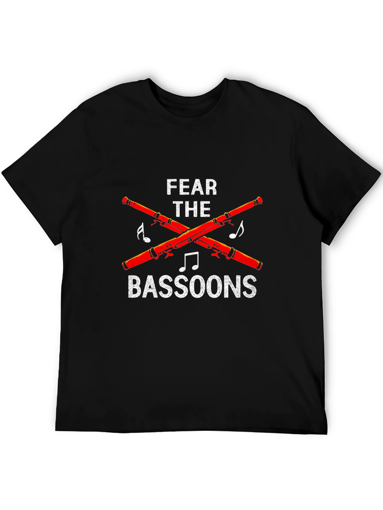 Black Fear the Bassoons T-Shirt - Music Lover Tee view 5