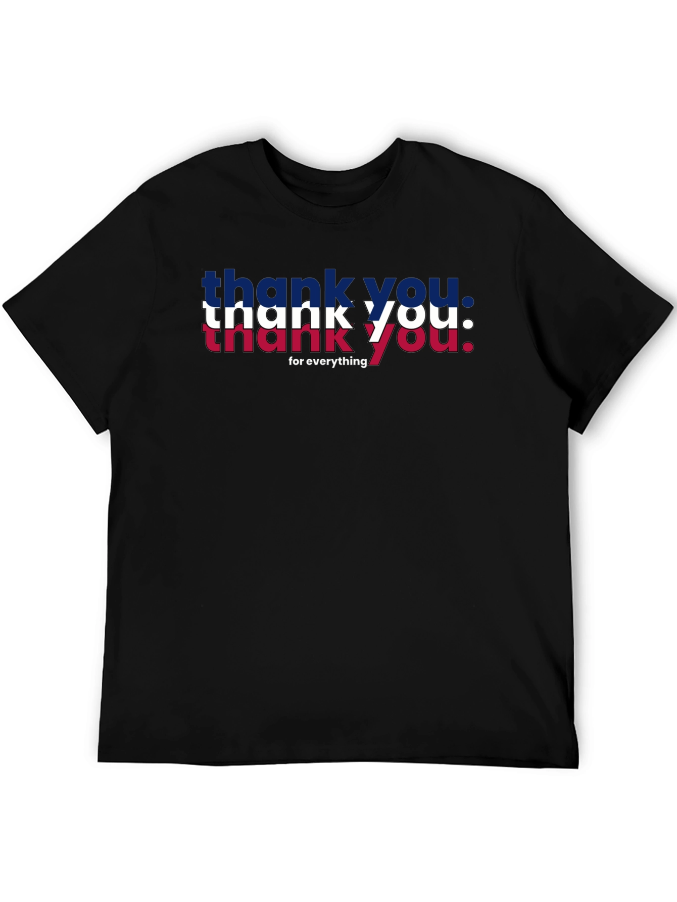 Black Patriotic "Thank You" Graphic Tee - Black view 5