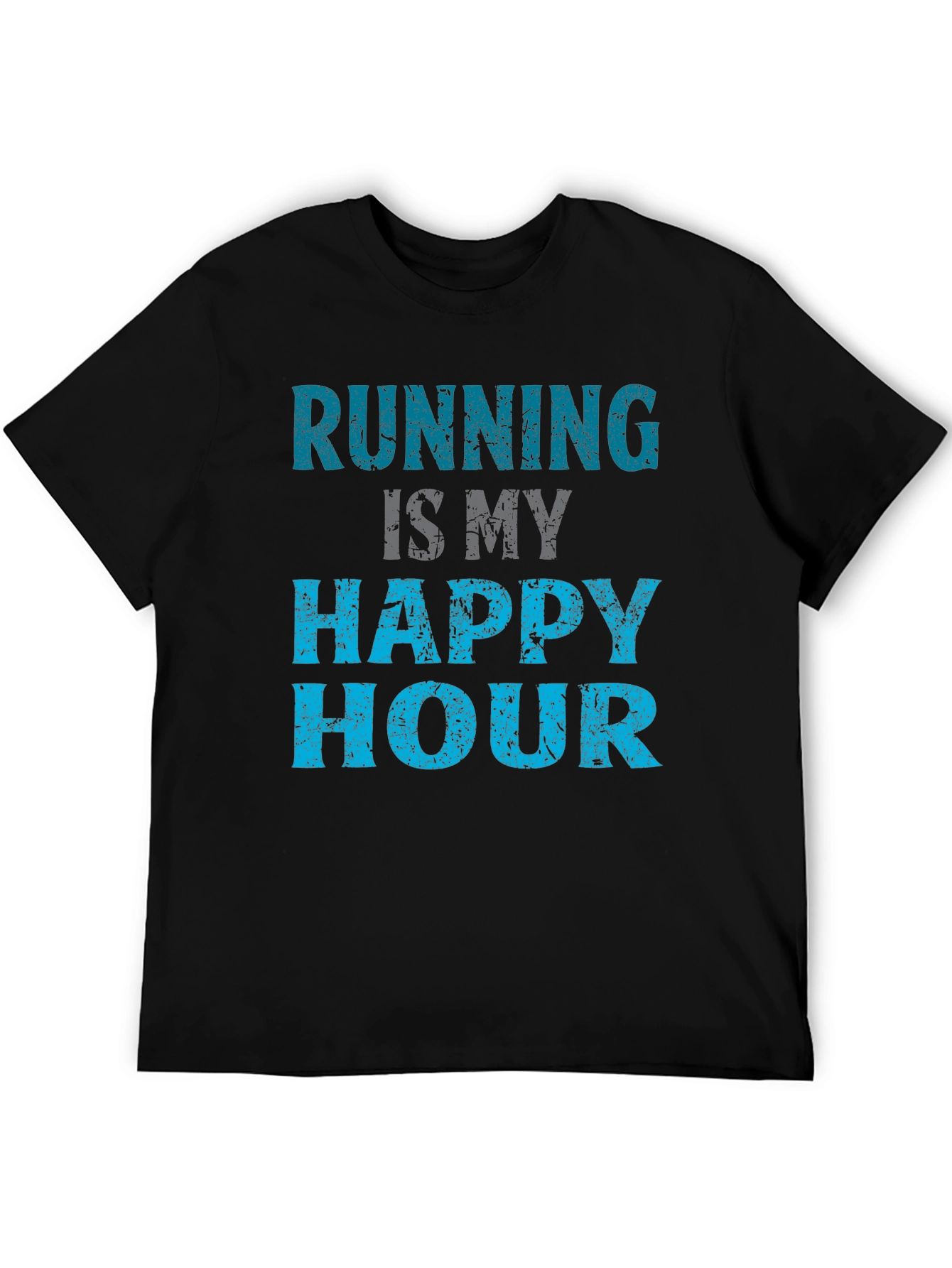 Black Running is My Happy Hour T-Shirt view 5