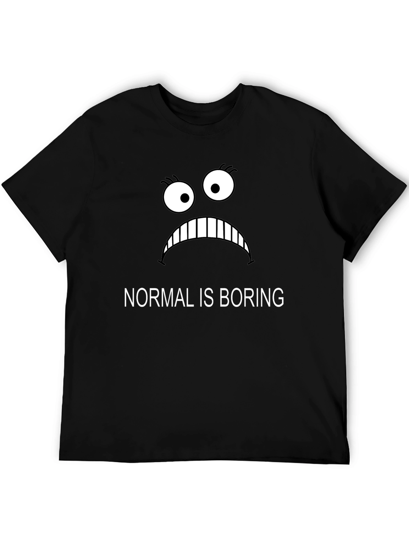 Black Normal Is Boring Graphic Tee - Black view 5