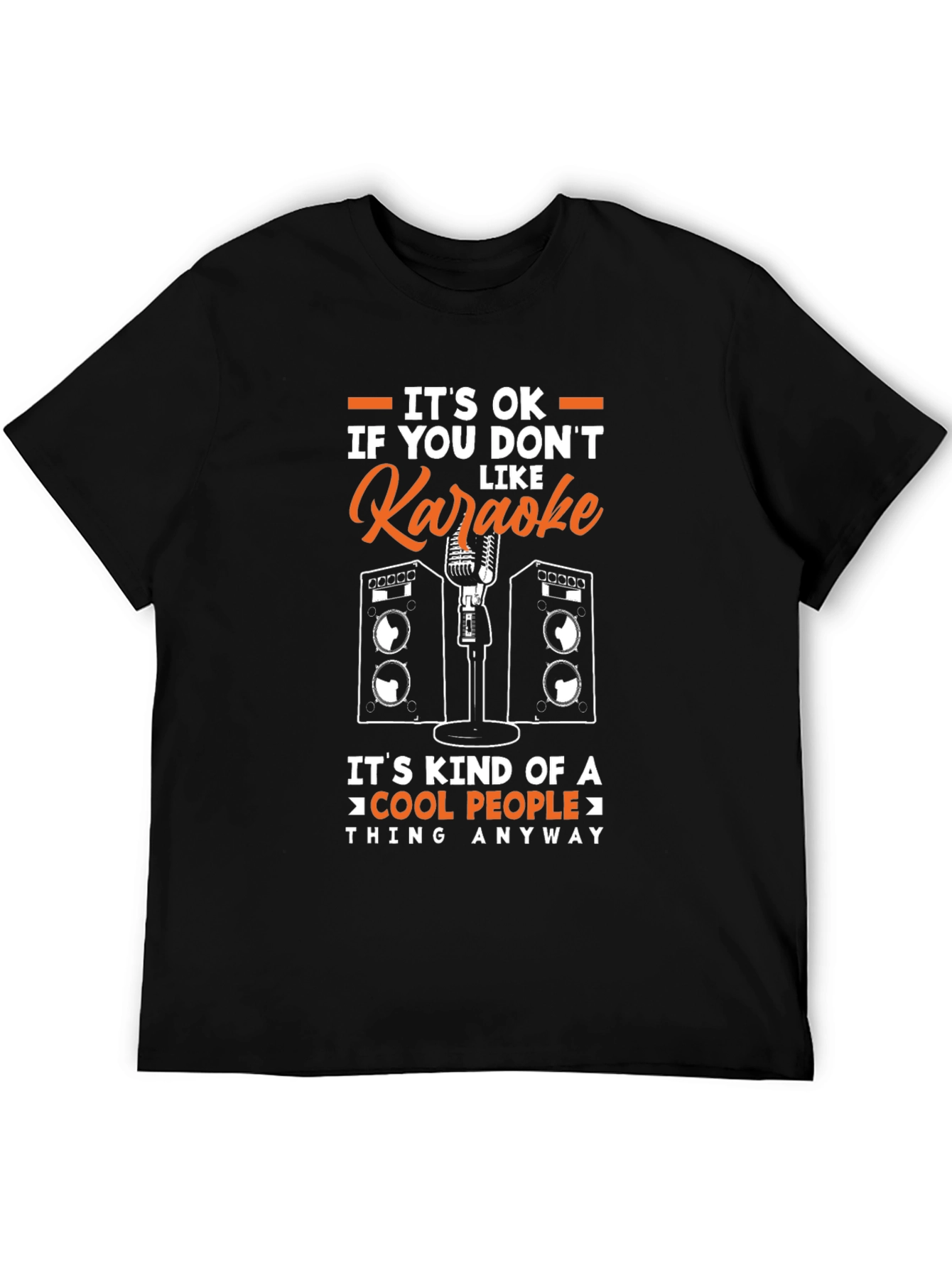 Black Funny Karaoke Lover Graphic T-Shirt view 5