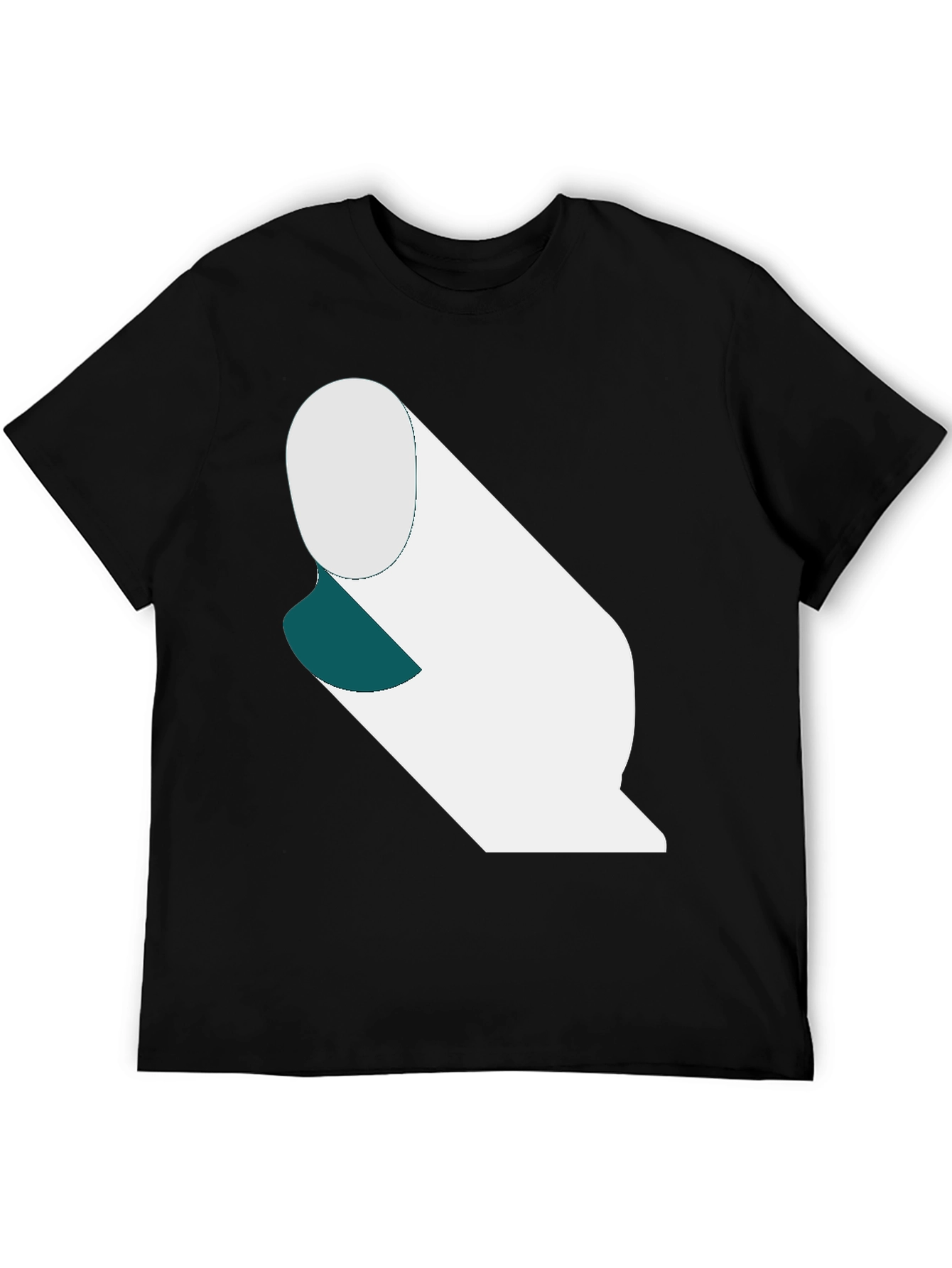 Black Abstract Roll Graphic Tee - Modern Comfort view 5