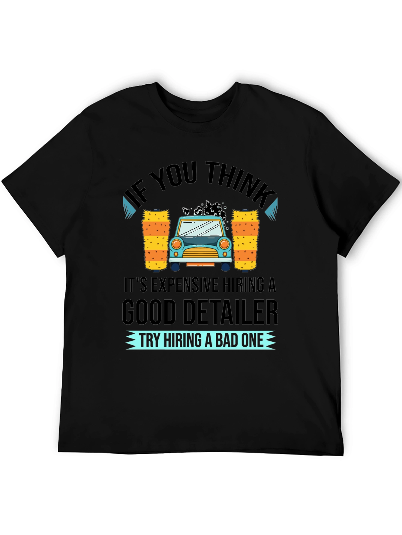 Black Car Detailer T-Shirt - Funny Car Wash Gift view 5