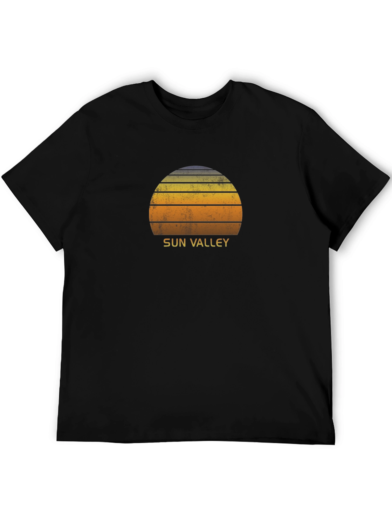 Black Sun Valley Sunset Graphic Tee - Retro Style view 5