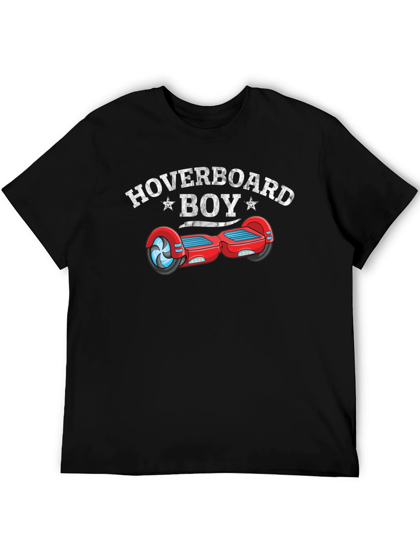 Black Hoverboard Boy Black T-Shirt - Fun Design view 5
