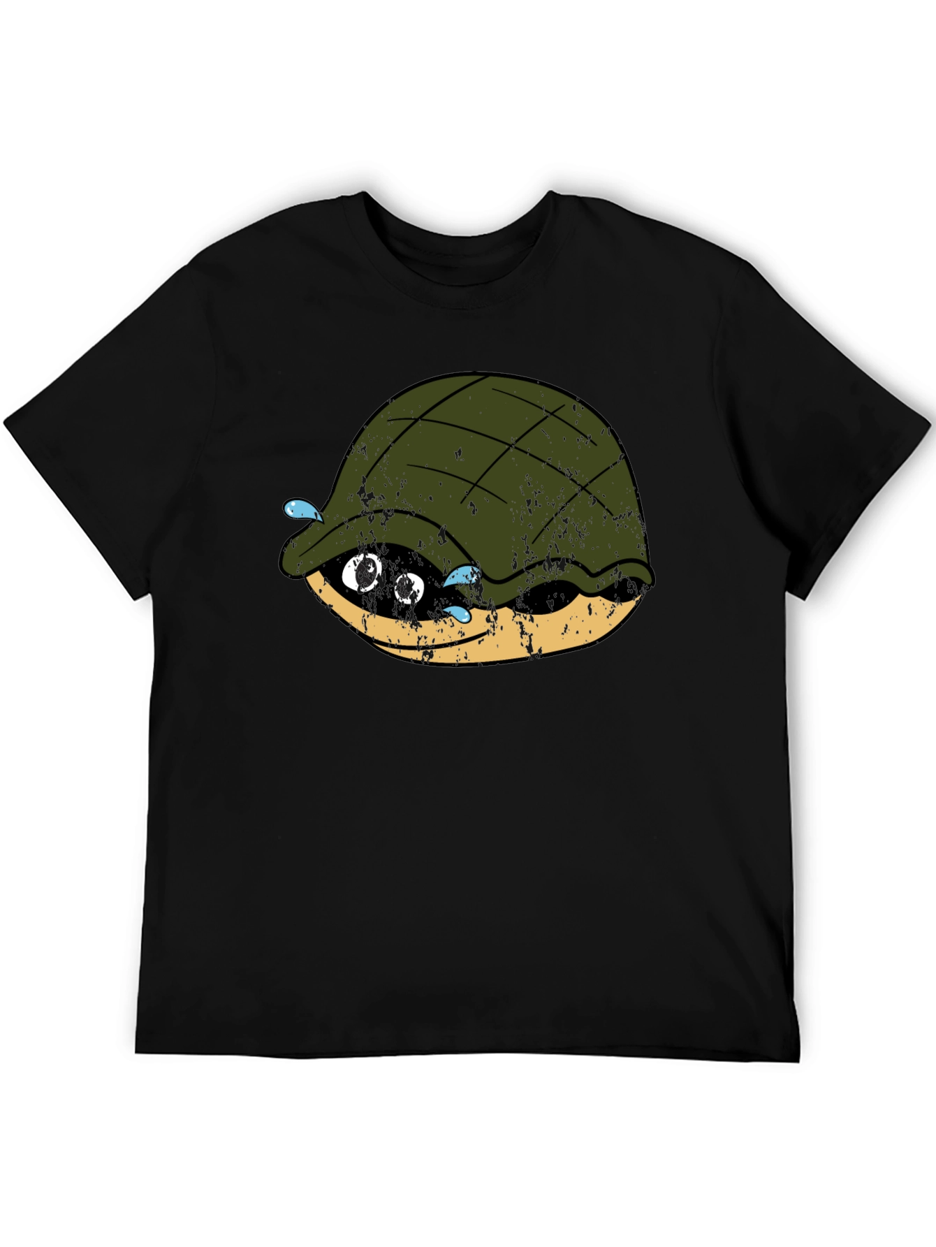 Black Funny Turtle Graphic T-Shirt - Black view 5