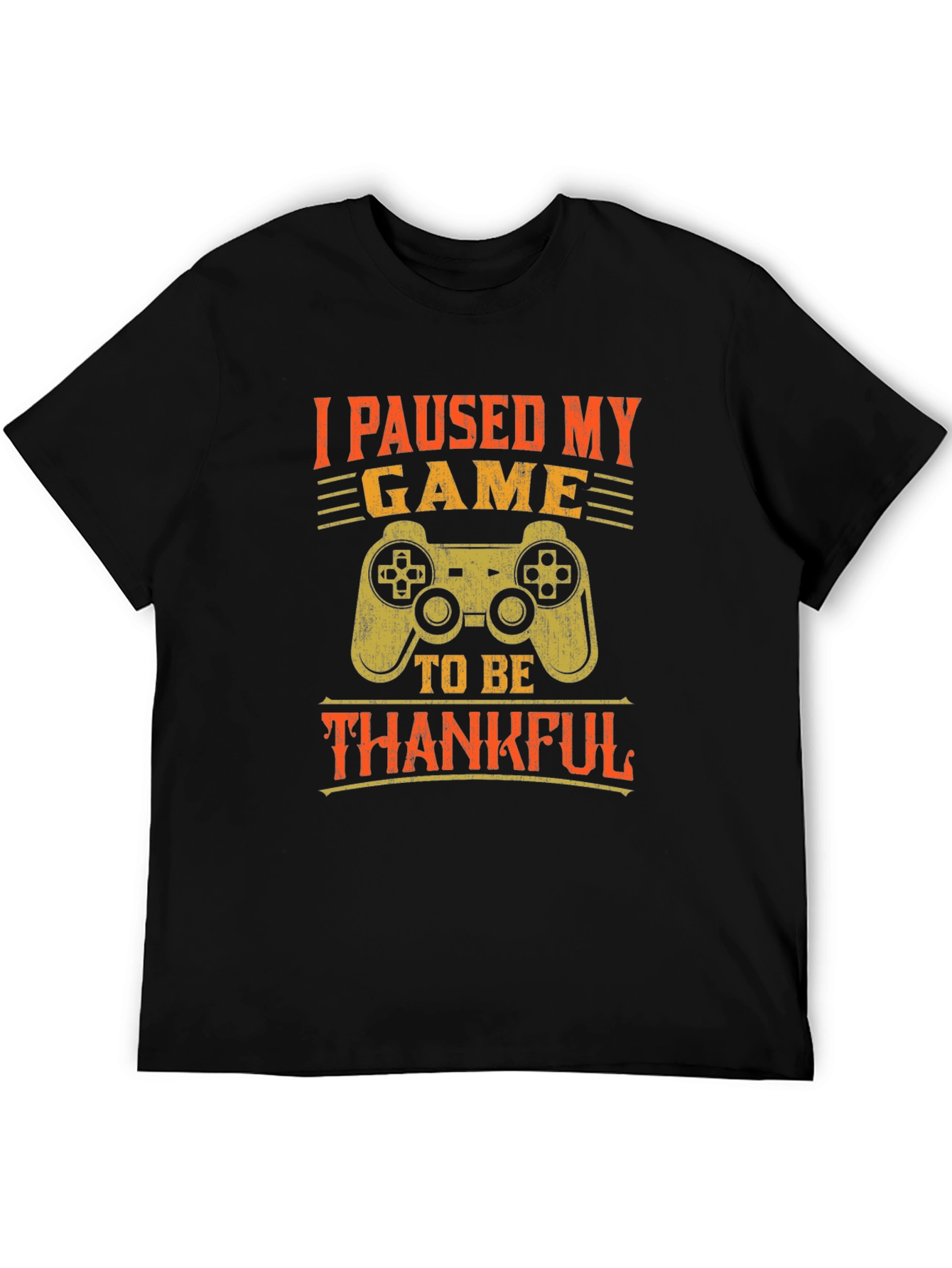 Black Gamer Thanksgiving T-Shirt - I Paused My Game view 5