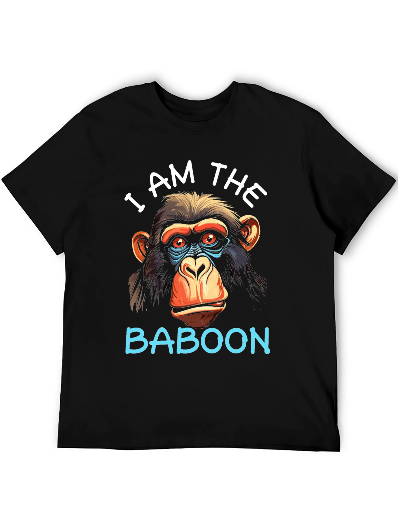 Black I Am The Baboon Graphic T-Shirt view 5