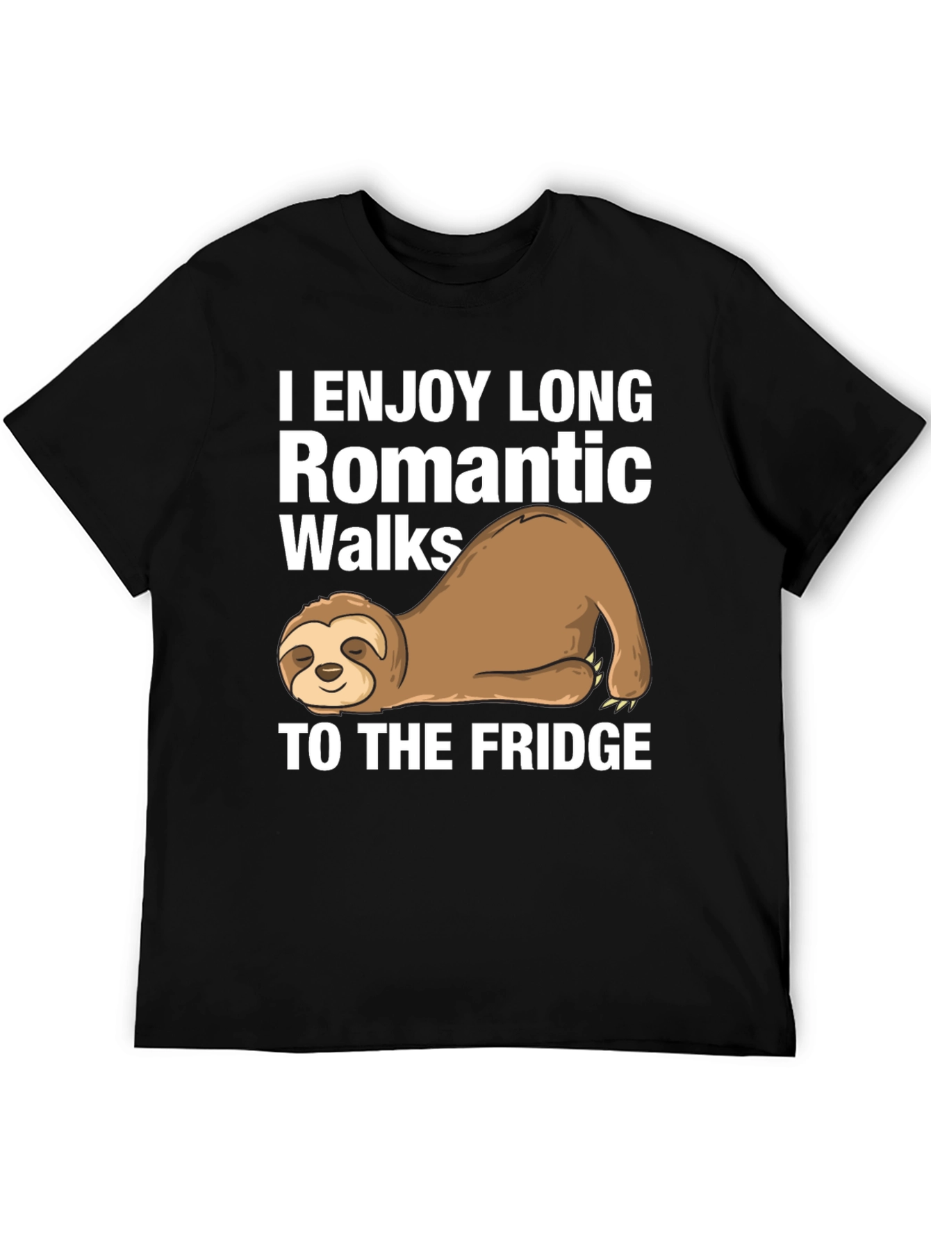 Black Romantic Walks Sloth T-Shirt view 5