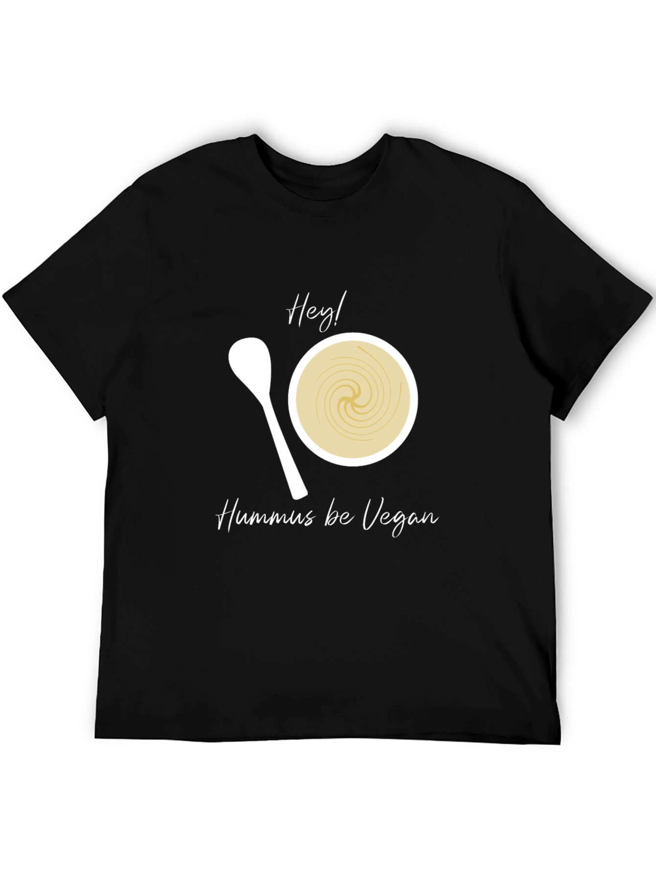 Black Hummus Be Vegan Graphic Tee view 5