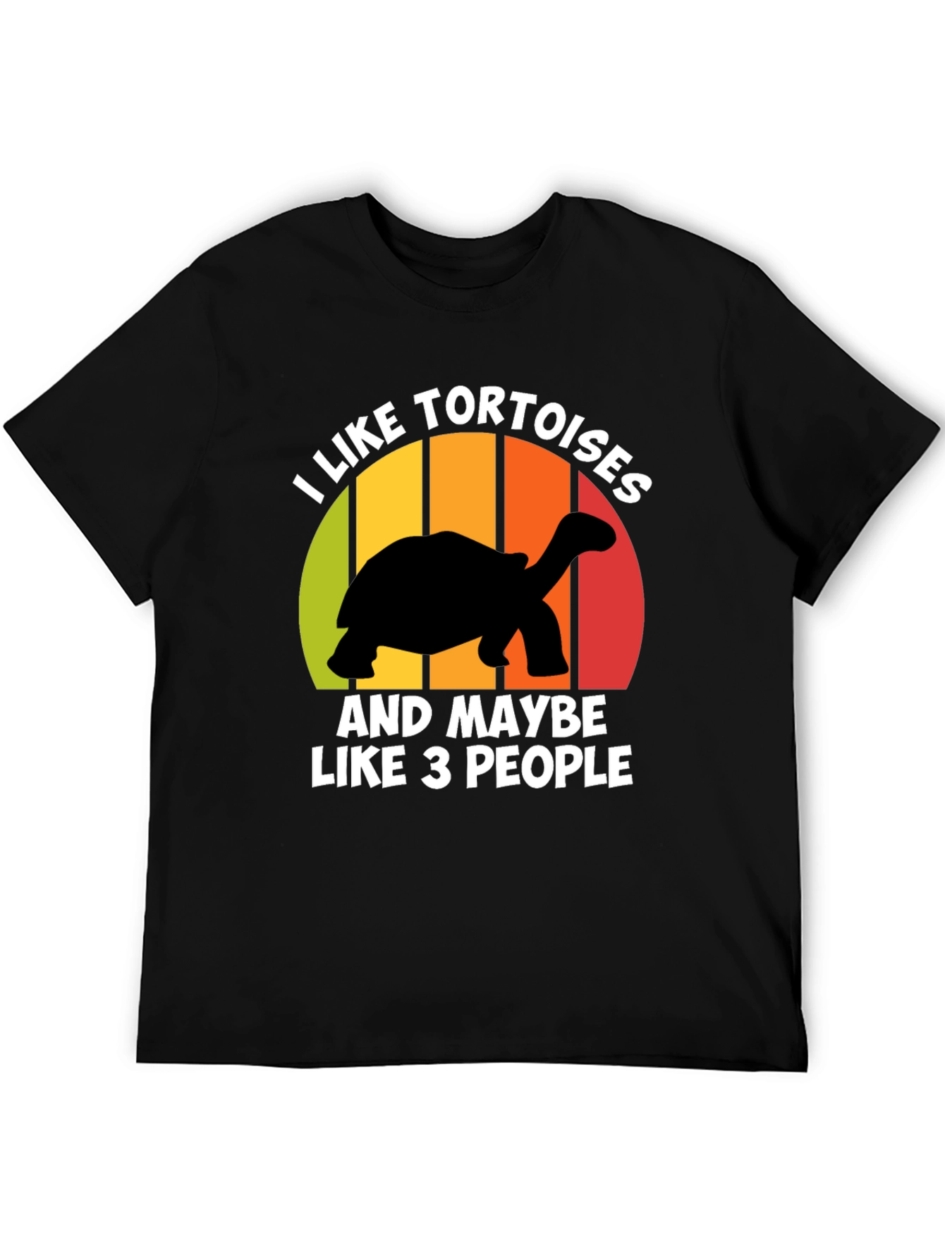 Black Tortoise Lover Graphic Tee - I Like Tortoises Shirt view 5