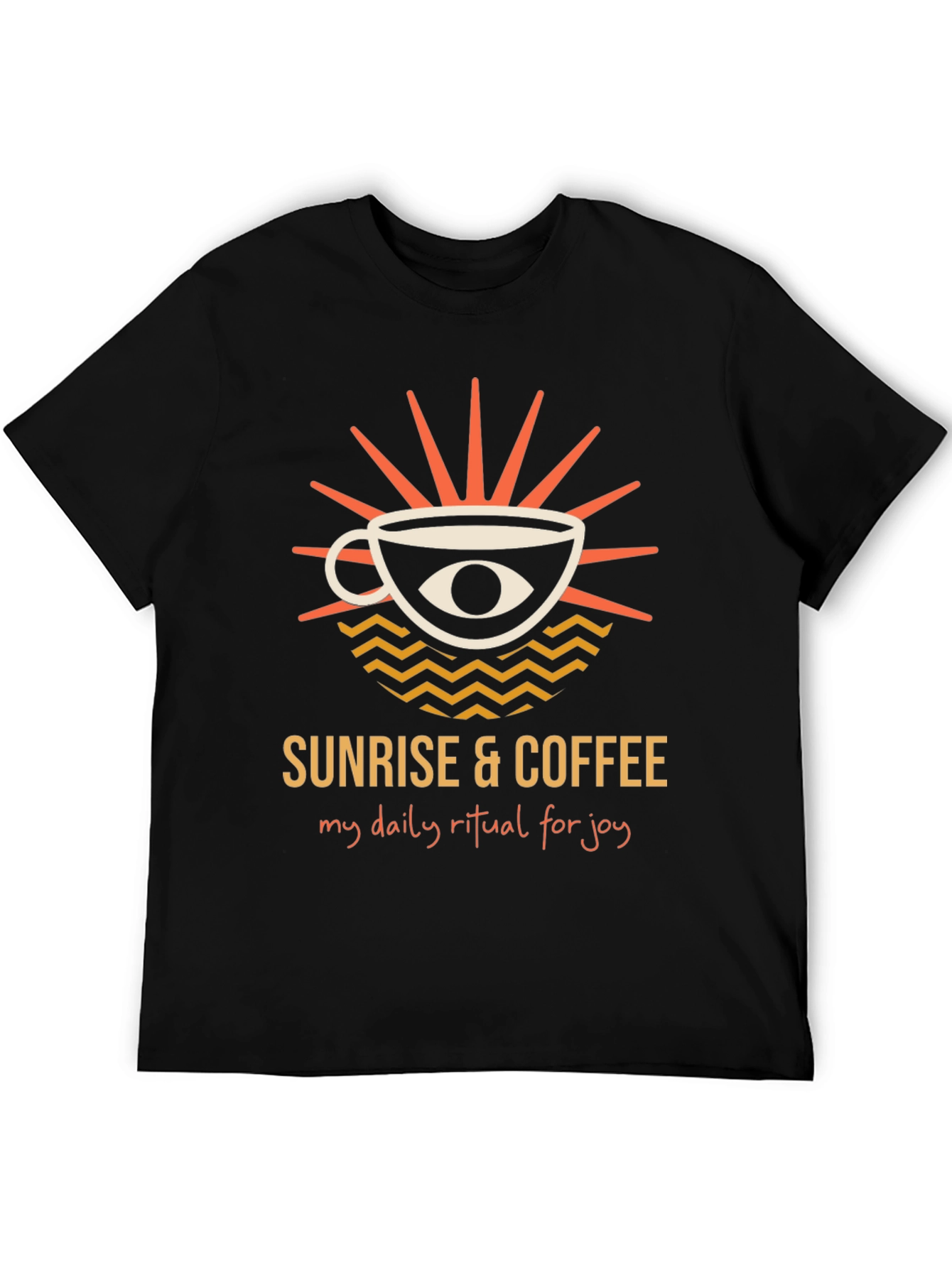 Black Sunrise & Coffee Graphic Tee - Daily Ritual Joy view 5