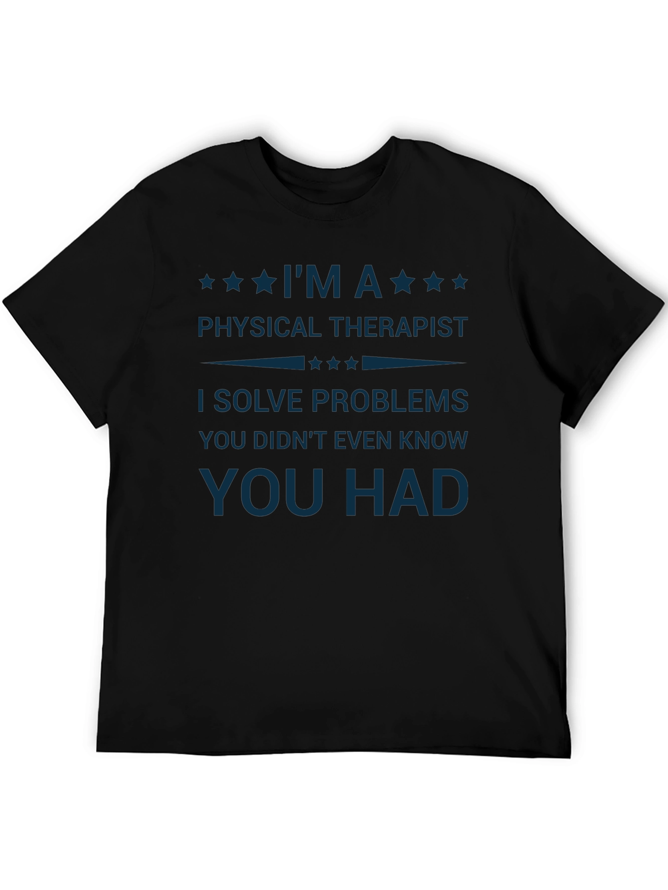 Black Physical Therapist T-Shirt - Problem Solver view 5