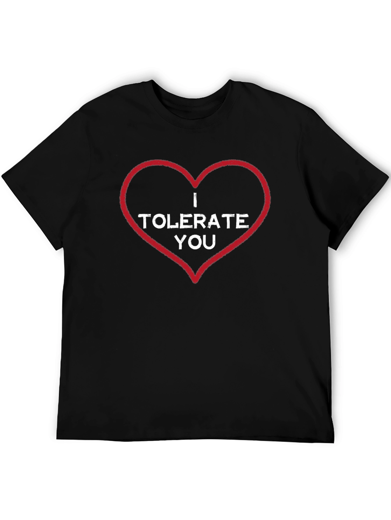 Black I Tolerate You T-Shirt - Funny Sarcastic Tee view 5