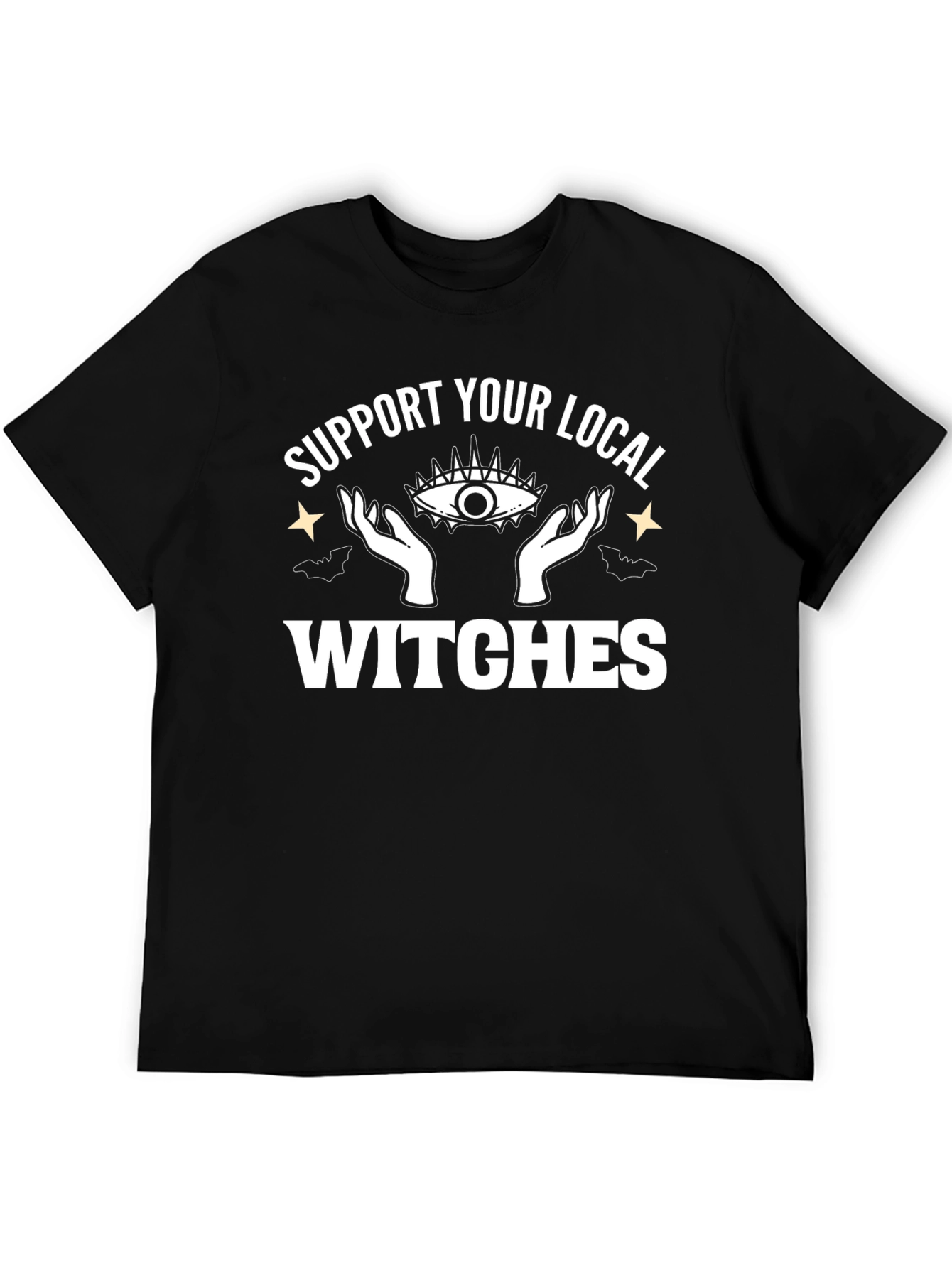 Black Support Your Local Witches Graphic Tee view 5