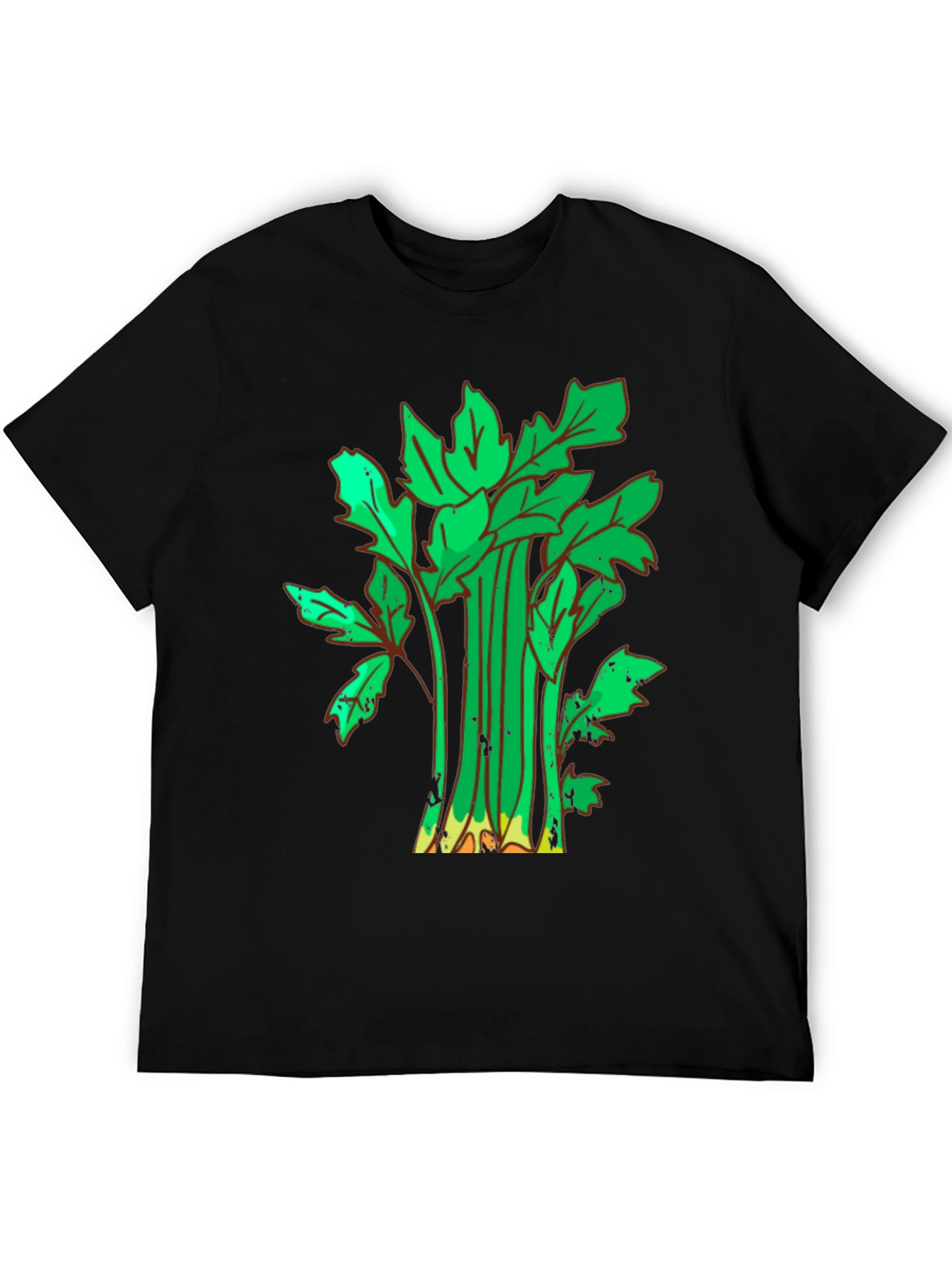 Black Celery Graphic Tee - Fun Food Shirt view 5
