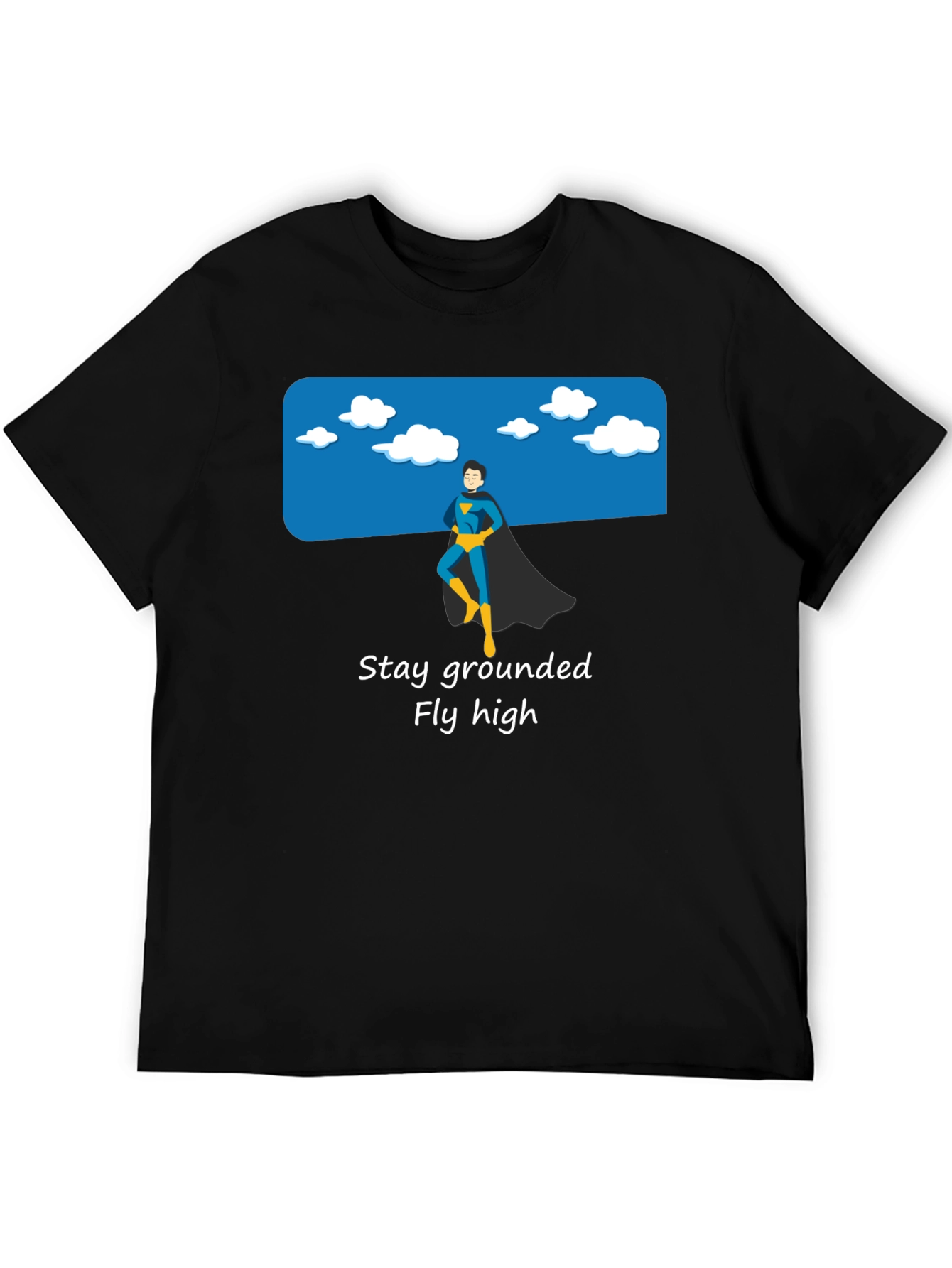 Black Stay Grounded Graphic Tee - Superhero Style view 5