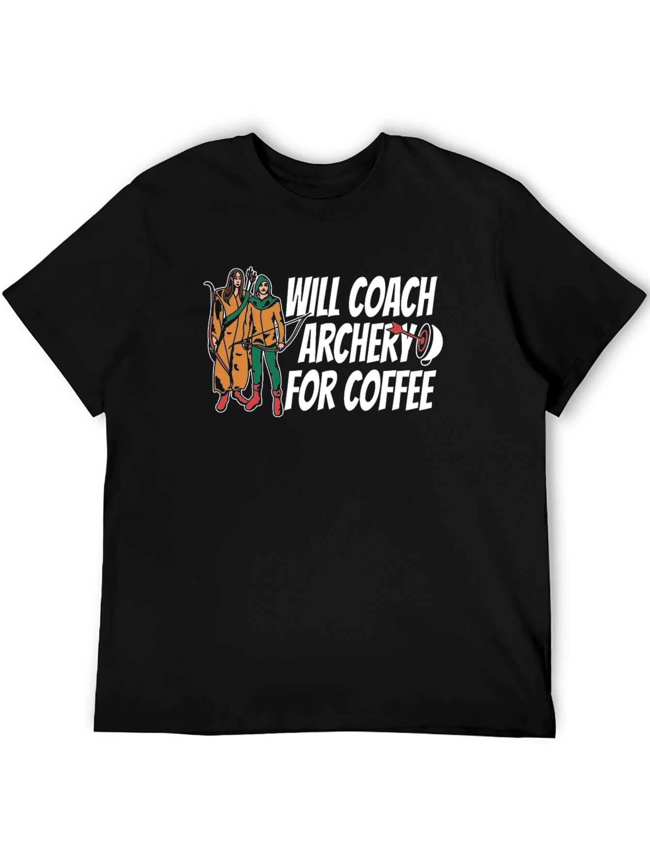 Black Archery Coach Coffee T-Shirt view 5
