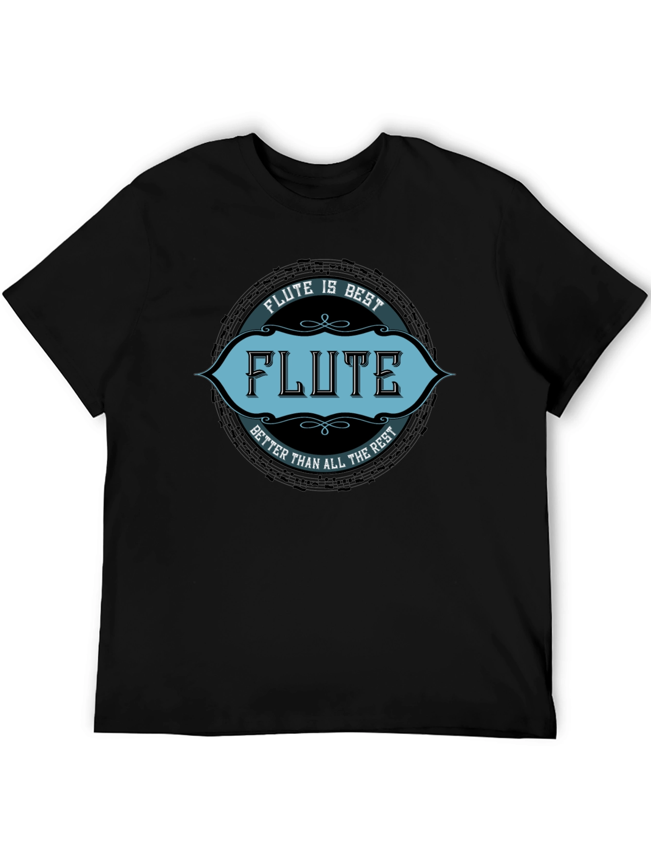 Black Flute is Best T-Shirt - Musician Tee view 5