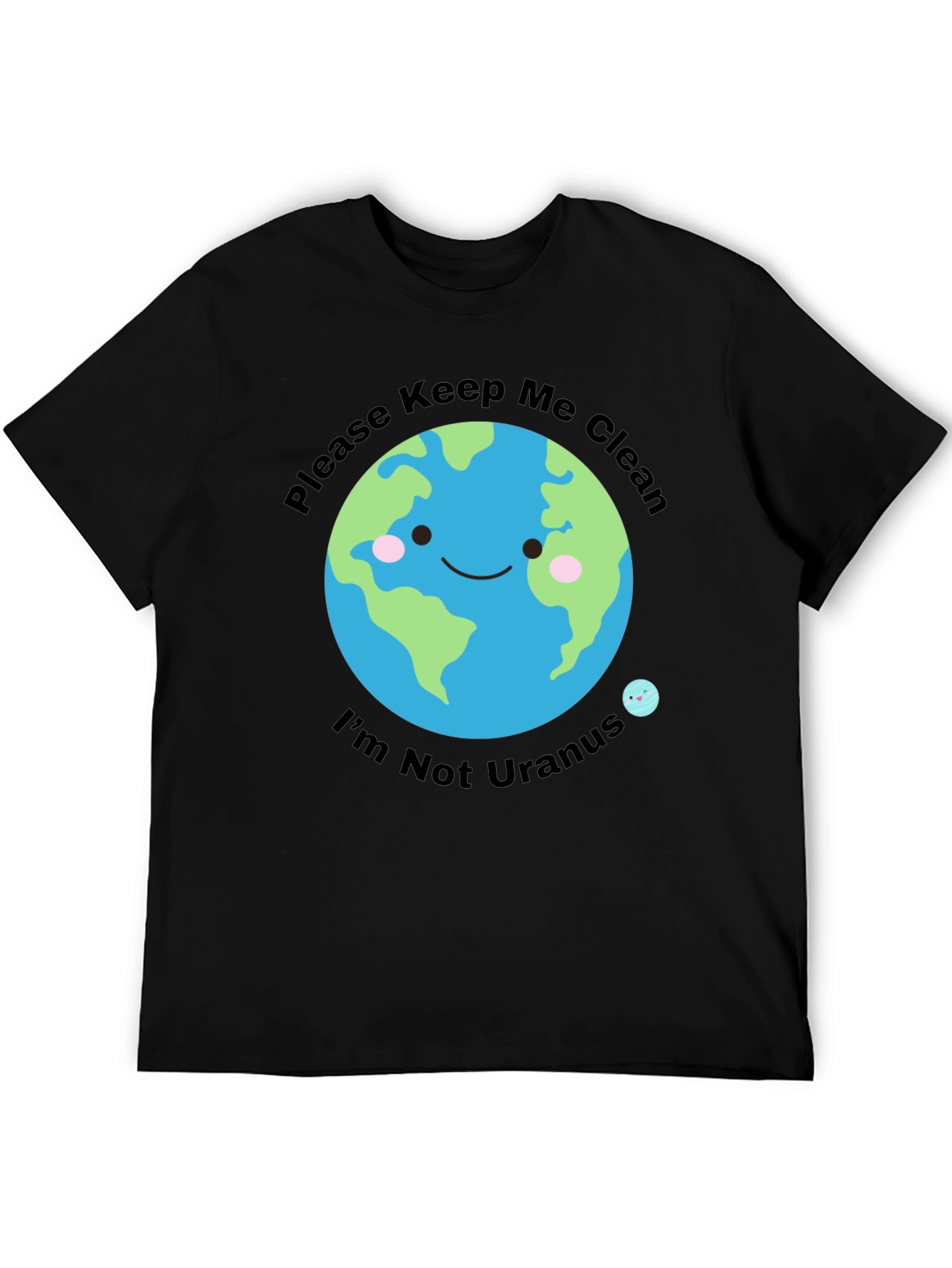 Black Keep Me Clean Earth T-Shirt view 5