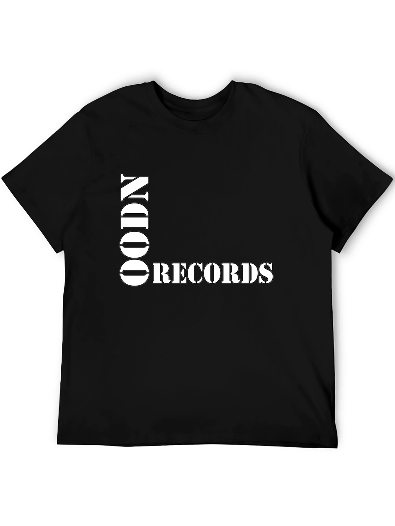 Black OODN Records Graphic Print Tee view 5