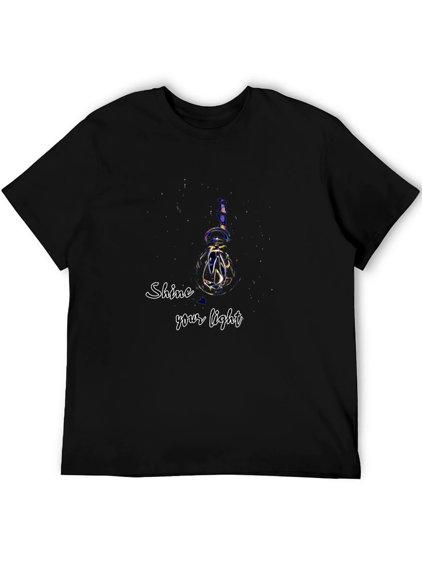 Black Shine Your Light Graphic T-Shirt view 5