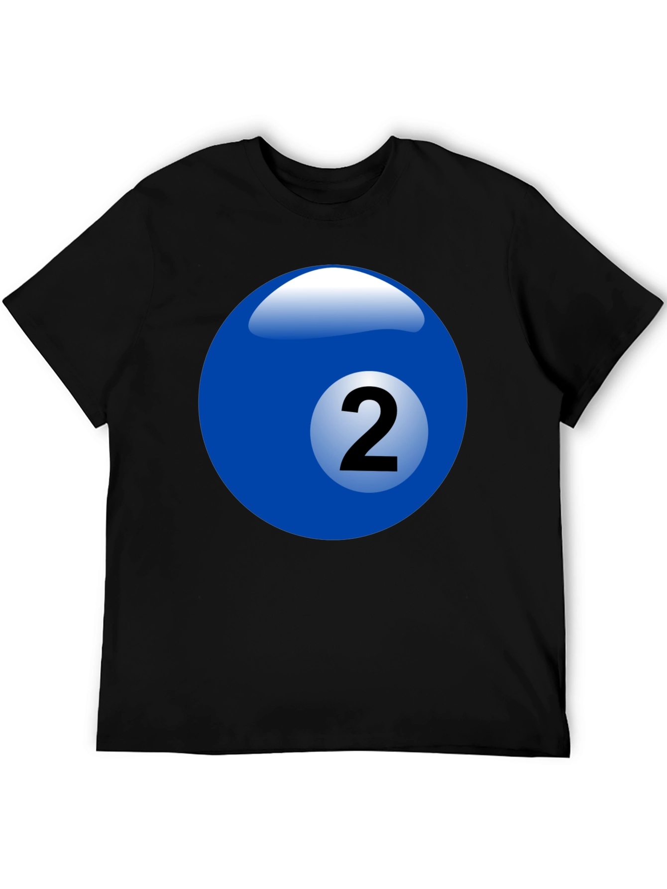 Black Billiard Ball Number 2 Graphic T-Shirt view 5