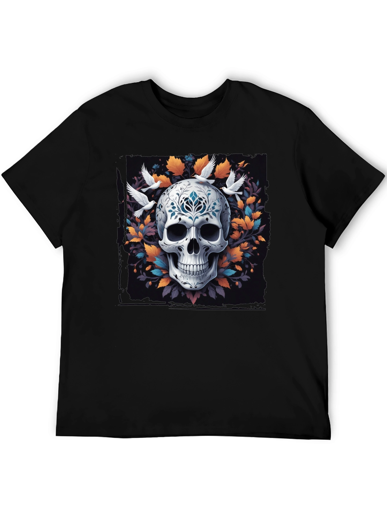 Black Skull & Dove Graphic Tee view 5