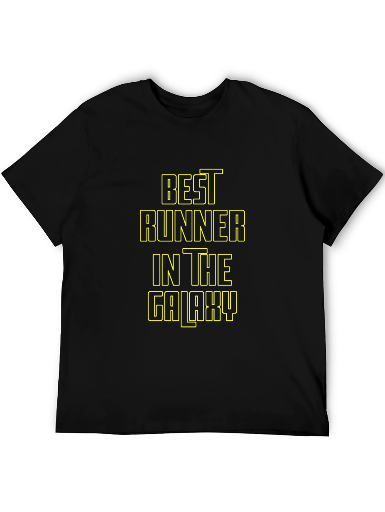 Black Best Runner in the Galaxy Black T-Shirt view 5